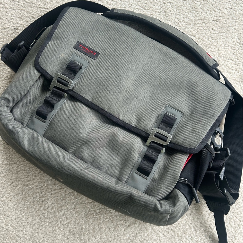 Timbuk2 Grey and Black Messenger Bag